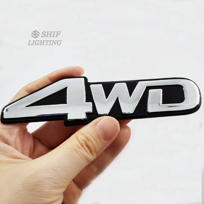 1pc Stiker Emblem Logo 4WD Bahan ABS Untuk Bagasi Belakang Mobil Mitsubishi Pajero