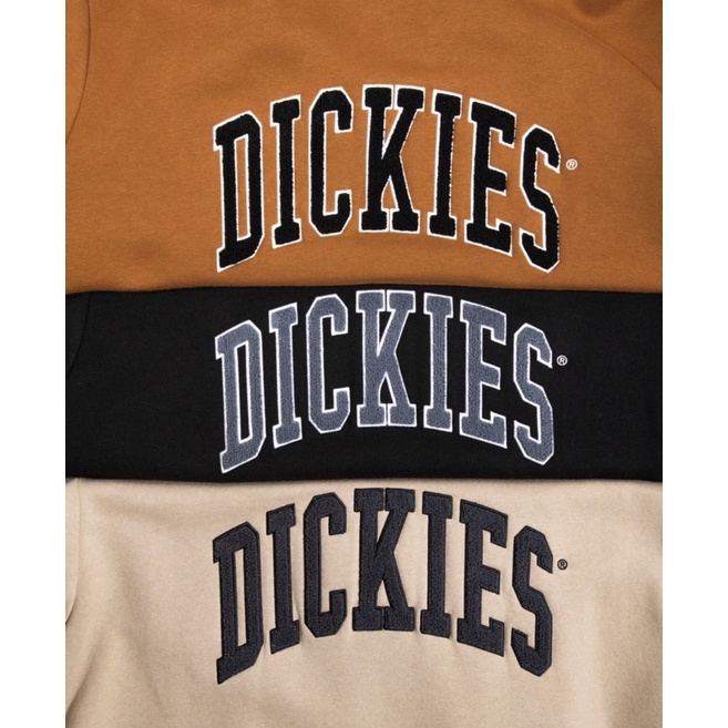 HOODIE DICKIES - TEXT BORDIR&amp;SABLON CREAM MIRROR 1:1 ORIGINAL JAKET SWEATER PRIA DICKIES PREMIUM