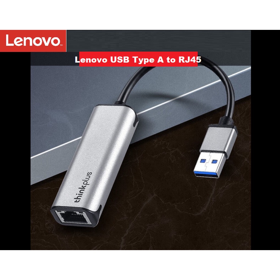 Lenovo Thinkplus USB Type A to LAN RJ45 Ethernet Adapter 1000Mbps Ori