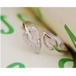 Korea fashion cincin berlian cinta hati cincin cincin berlian imitasi dapat disesuaikan