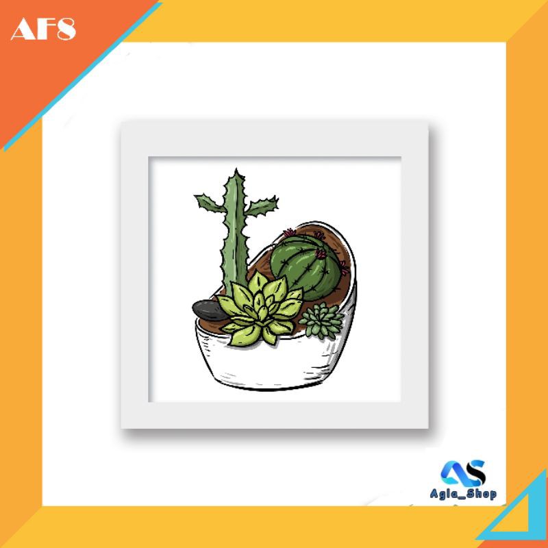 Hiasan Dinding Pohon Kaktus