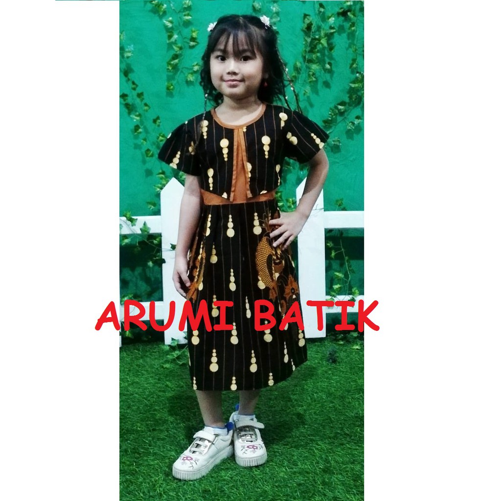 Dress Dres Terusan Baju Batik Anak Perempuan 2697 BALITA TK SD PAUD