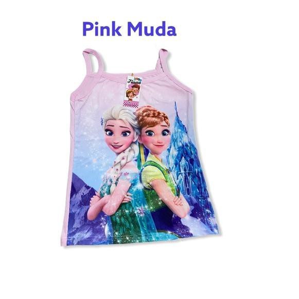 3 PCS TANKTOP anak Perempuan Motif FROZEN - Tenktop balita umur 2 s/d 10 Tahun - Kaos Dalam Anak