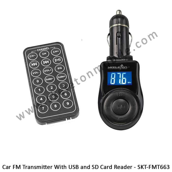 Car FM Transmitter With USB and SD Card Reader - SKT-FMT663