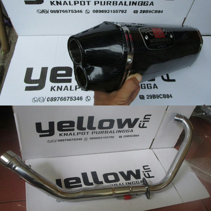 Knalpot Yoshimura R77 double hole Ninja 250 RR Mono