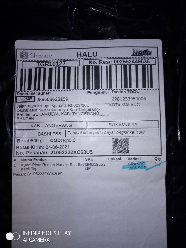 Kunci Pintu Rumah Handle Slot Set Kecil Top