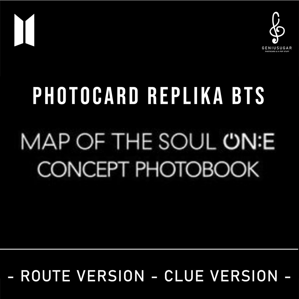 [BTS MOTS ON:E] PHOTOCARD UNOFFICIAL REPLIKA MOTS ON:E CLUE &amp; ROUTE