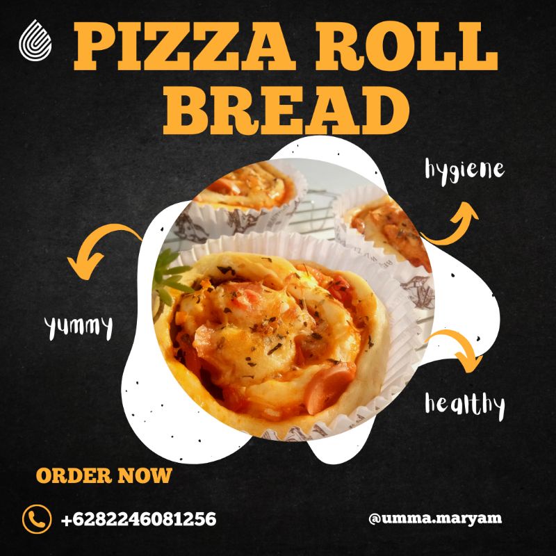 

Pizza Roll Bread Roti Pizza Mini