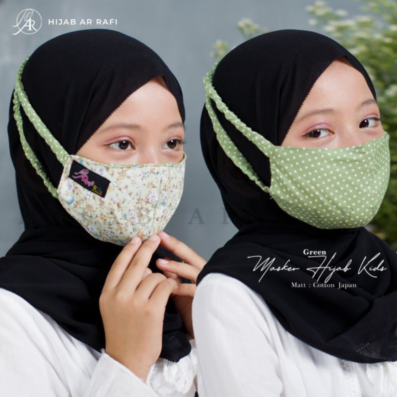 Hijab Arrafi Masker kids arrafi Masker anak masker Lucu Masker Hijab Anak Masker Kain ArRafi
