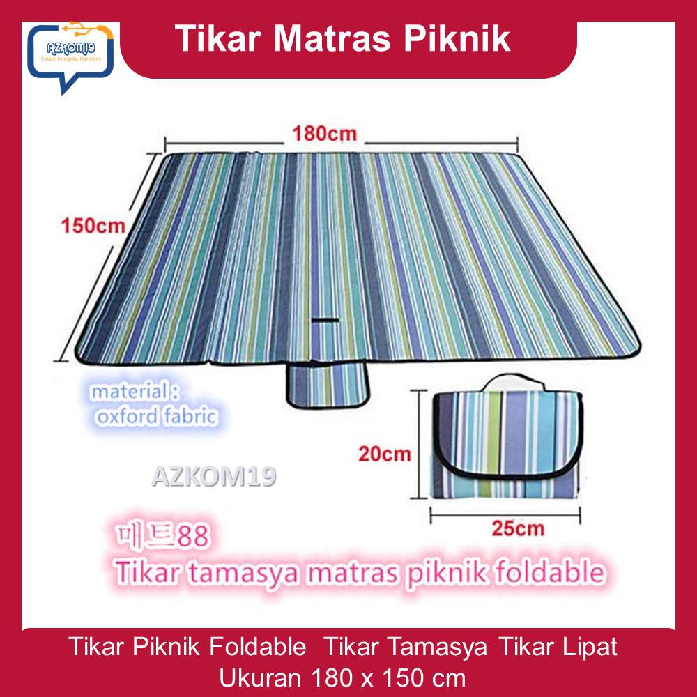 Tikar Lipat Tikar Mini Tikar Pantai Matras Piknik Matras Tamsya Tikar Piknik Tikar Tamasya