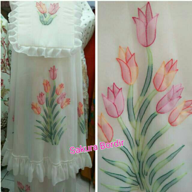 Mukena sulam bayang