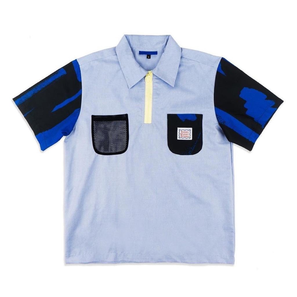 Bukan Misteri Belaka Half-Zip Shirt BLUE