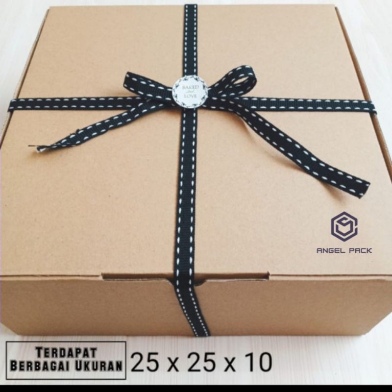 

Dus corrugated 25x25x10 per 5pcs die cut cake box chiffon kado hampers polos