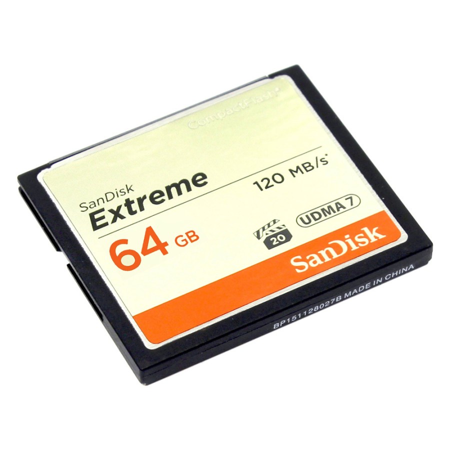 SanDisk Extreme Compact Flash Card VGP-20 (120MB/s) 64GB - SDCFXSB