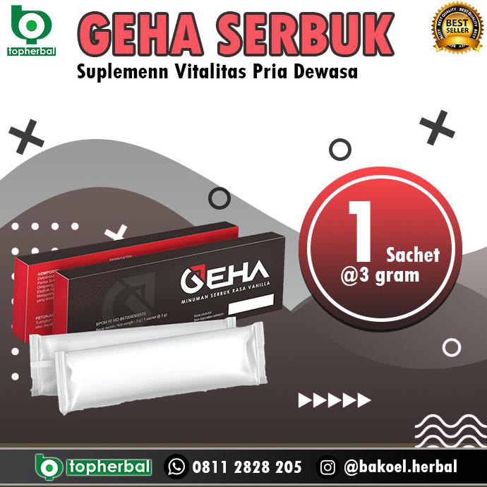 BISA COD GEHA - Minuman Serbuk Pria Dewasa Kuat Tahan Lama Penunda Ejakulasi - 2 pcs BERKUALITAS