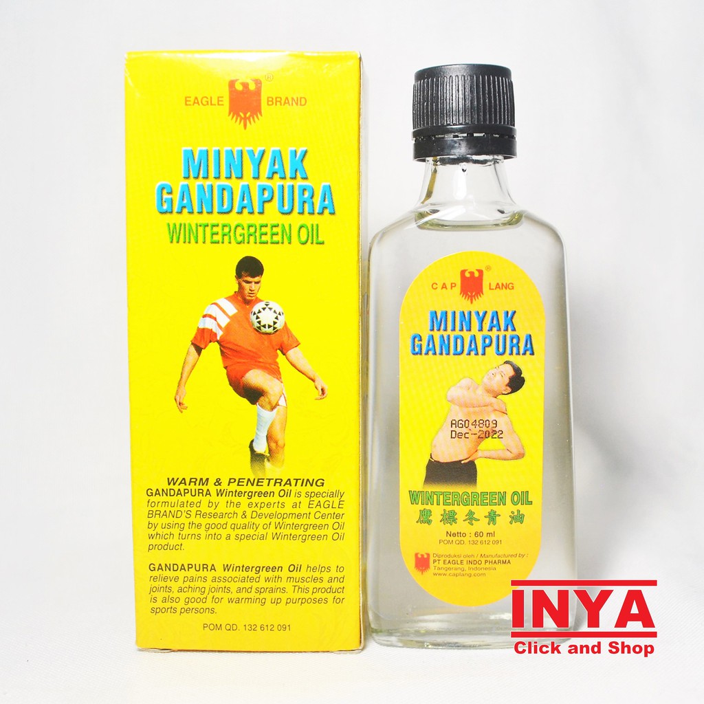 CAP LANG MINYAK GANDAPURA EAGLE BRAND - WINTERGREEN OIL 60ml - Minyak Gosok - Pijat