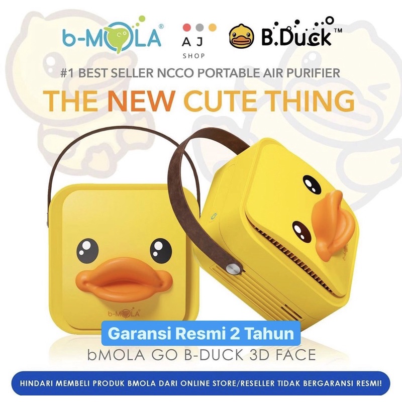 b-MOLA Bmola GO B-Duck 3D Face - Portable Air Purifier