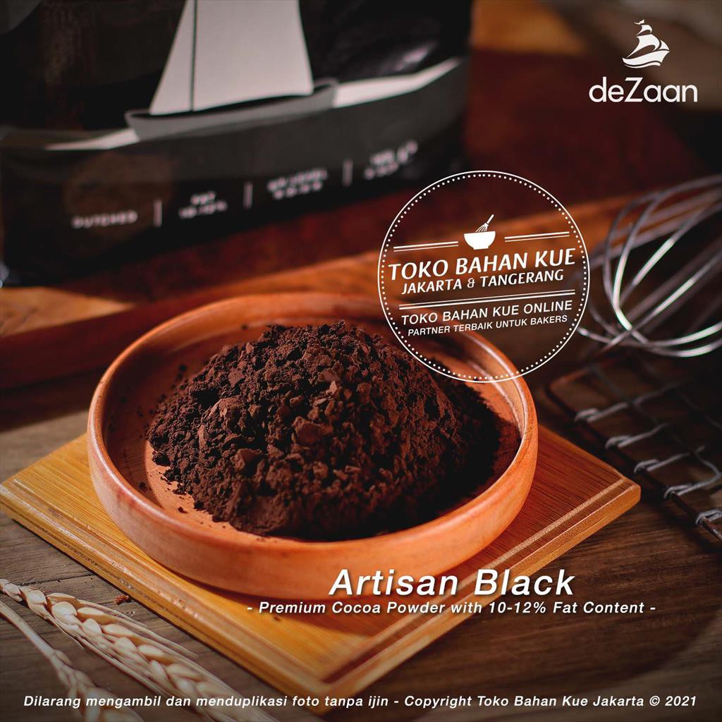 DeZaan - Pure Cocoa Powder Artisan Black 250gr Cokelat Bubuk Hitam
