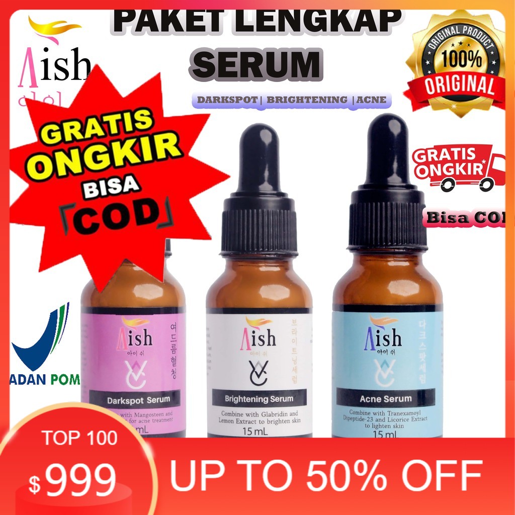 AISH SERUM KOREA ORIGINAL | SERUM AISH KOREA | AISH SERUM AISH ACNE |BRIGHTENING |DARKSPOT BPOM 100%