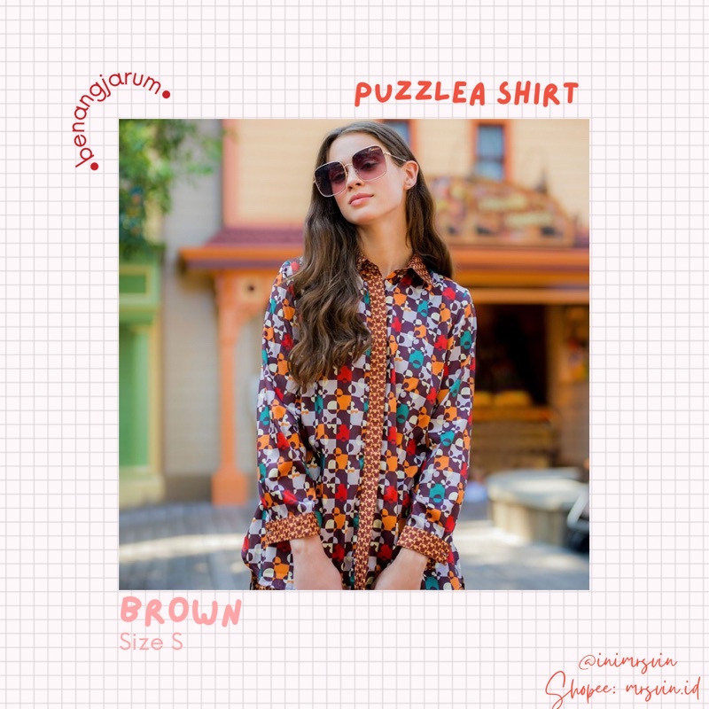 Puzzlea Shirt Benang Jarum | Puzzlea Satin Twill Shirt Benang Jarum benangjarum