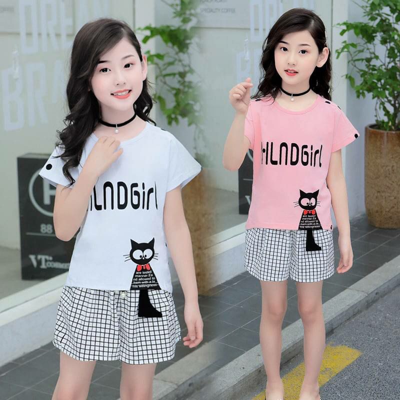 Setelan Anak Perempuan Cat Pants Box Girl 3 - 5 Tahun