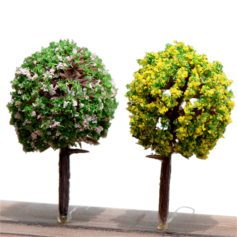 5pcs/lot Simulation Tree Flower Colorful Ball Tree Micro Landscape Ornaments