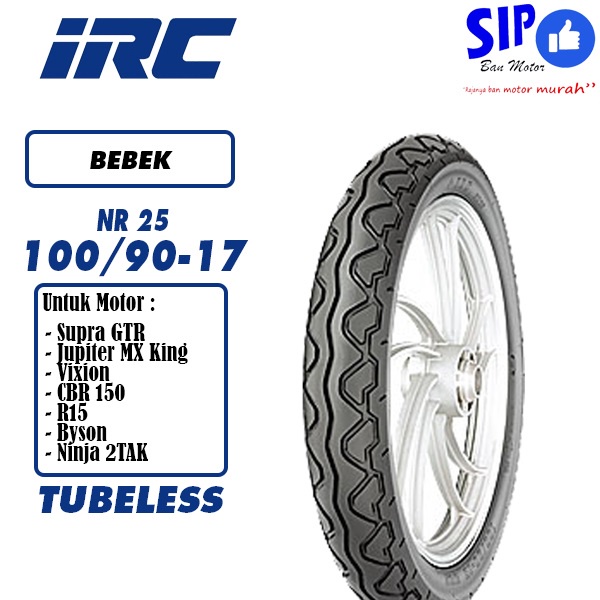 Ban motor bebek TUBELESS IRC NR25 100 90 17 NR 25