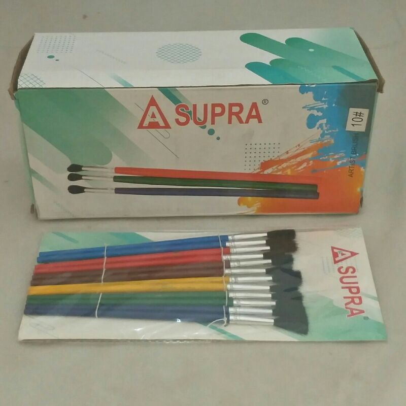 

Kuas lukis 10 inch SUPRA, kuas cat lukis harga per pack (12 pcs)