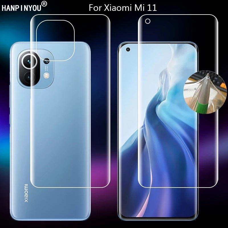 XIAOMI Mi 11 Mi 11 LITE Mi 11 ULTRA ANTI GORES HYDROGEL CLEAR FULL SET DEPAN BELAKANG BENING JELL PELINDUNG LAYAR SCREEN DAN PELINDUNG BELAKANG ANTI JAMUR