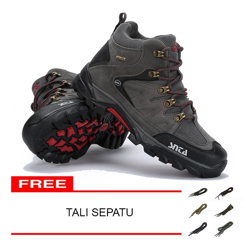 Sepatu Gunung Snta 469 / 496 Grey Adventure Trekking/Hiking/Outdoor