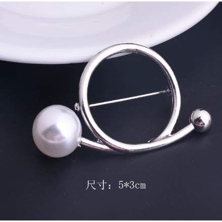 OSM - F490 Mutiara Bros Korea Berlian / Bros Pin Pearl / Brooch Mutiara Wanita / Aksesoris Fashion-F490 B10