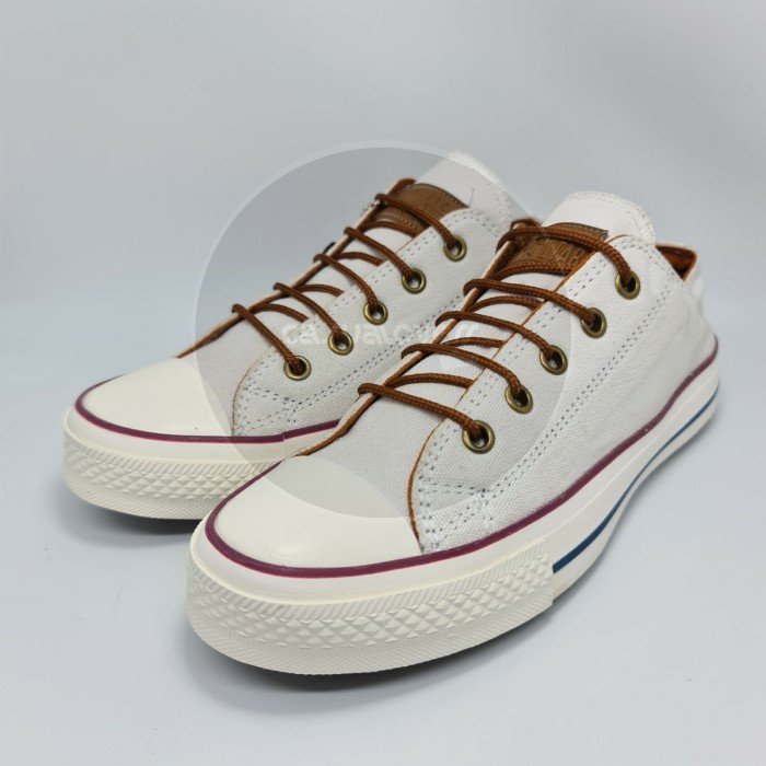white converse brown laces
