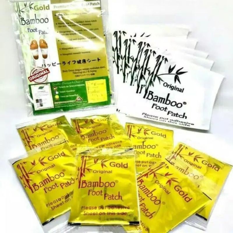 KOYO KAKI BAMBOO GOLD FOOT PATCH koyo detox kaki isi 2 koyo + 2 Plaster Asli Original