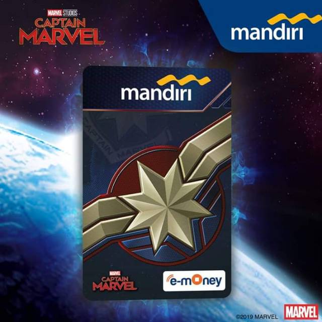 Mandiri eMoney CAPTAIN MARVEL ORI /Like eTOLL Tapcash Flazz or Brizzi