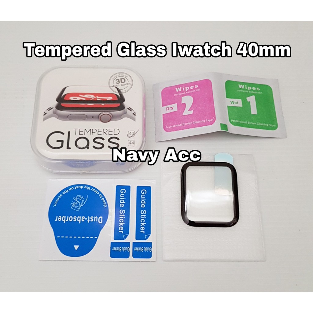 Tempered Glass Iwatch Series 4 40mm - 44mm Full Cover - Tempered Curve Iwatch