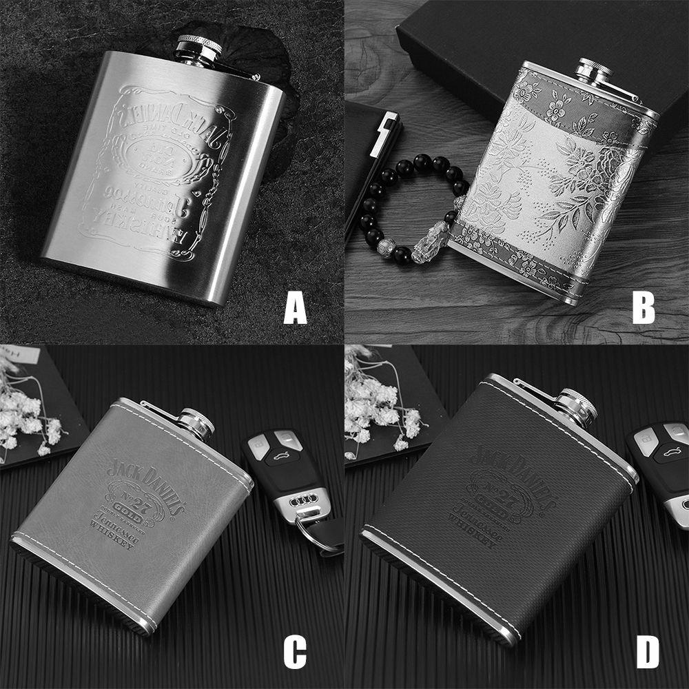 Rebuy Hip Flask Travel Mini Portable Rusia Stainless Steel Alkohol Botol Perlengkapan Minum