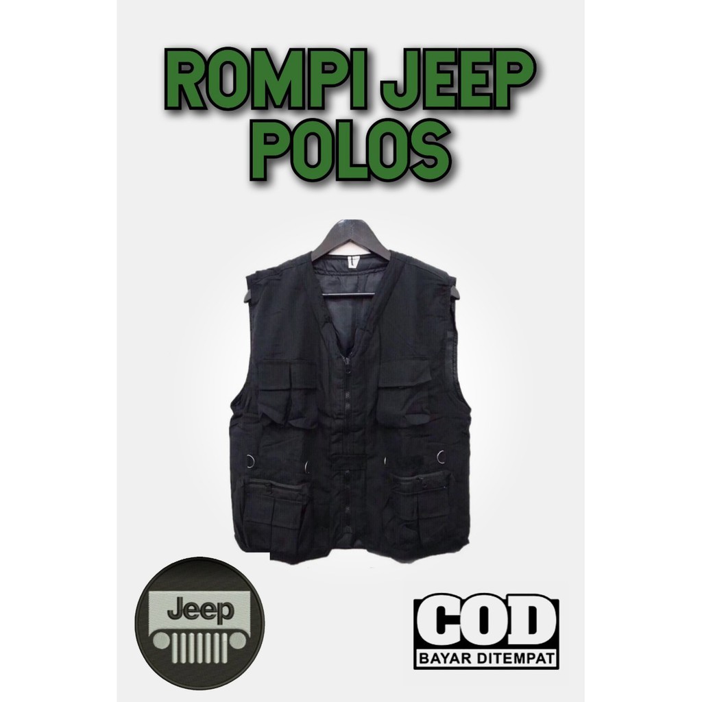 Rompi Jeep Polos Premium UNISEX Terbaru Terlaris