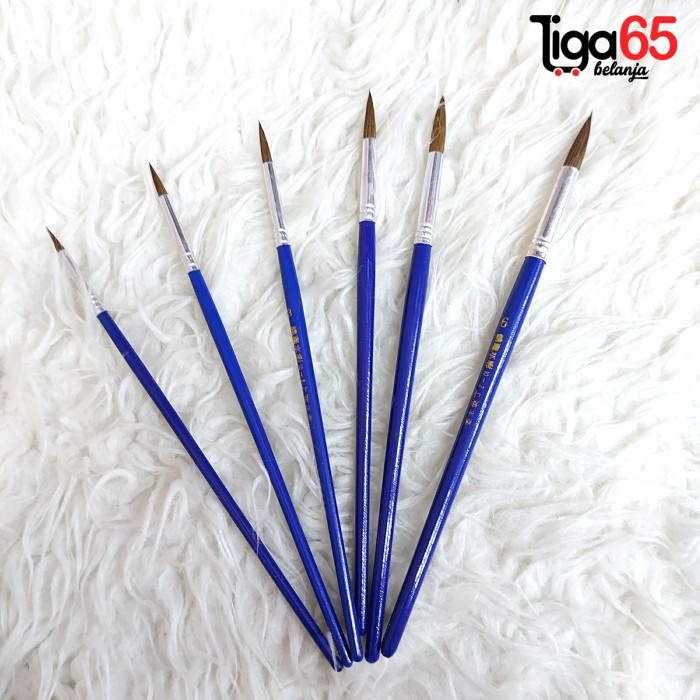 

Produk Terbaru 365 Kuas Lukis / Paint Brush / Pipih Flat Bulat / Round B-5 / Kuas B-5