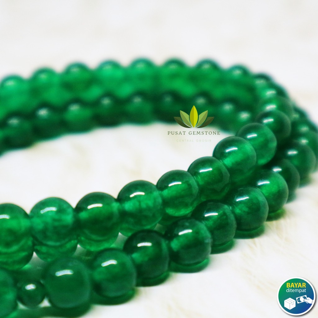Tasbih 99 Batu Giok Hijau