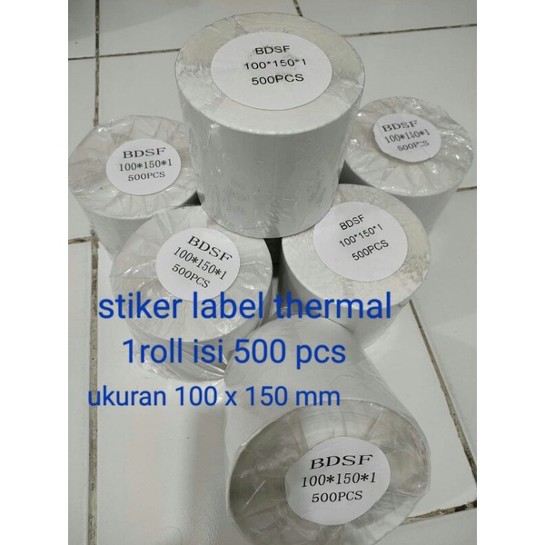 

Label stiker thermal barcode/direct barcode ukuran 100 x 150mm isi 500 pcs / roll