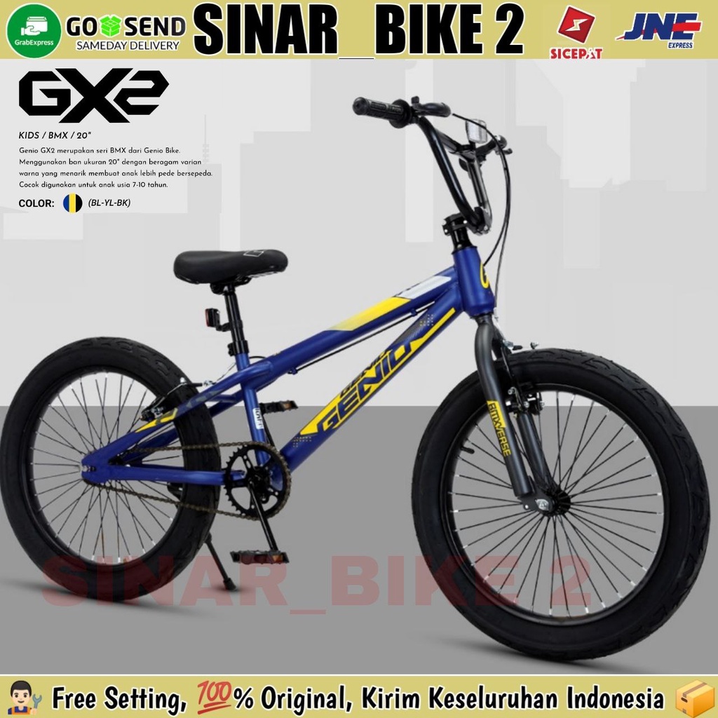 Sepeda BMX GENIO GX02 Ukuran 20 Inch Ban Jumbo 3.0