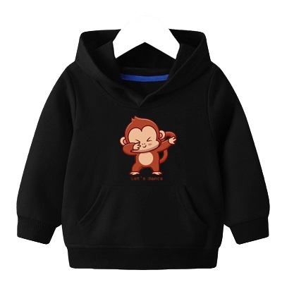 Sweater Anak Ape Dancing Hoodie Anak Fleece Pakaian anak