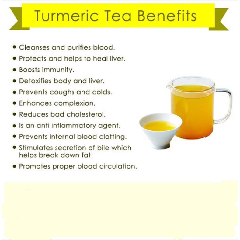 Turmeric Ginger Green Tea : Kunyit, Jahe &amp; Teh Hijau Isi 30 Tea Bag