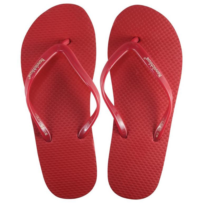 red wedge flip flops