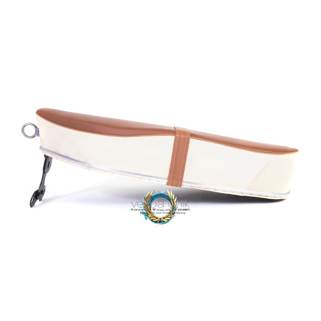 Jok Panjang Model Denfeld Gantungan Barang Coklat Vespa Super Sprint VBB VGLB VGLA