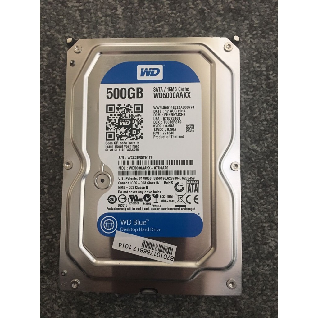 Harddisk Internal PC WD BLUE 500Gb Sata 3,5Inch Garansi 1 Tahun