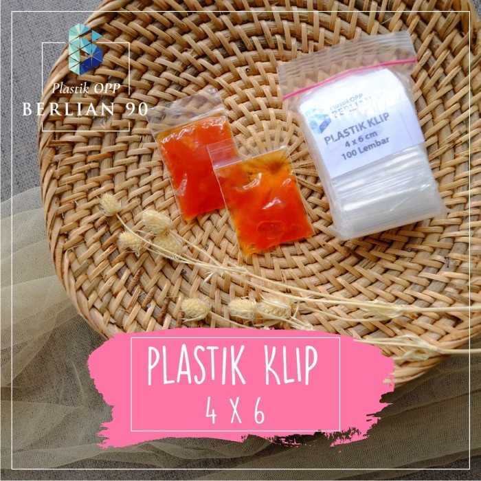Plastik Klip 4x6 cm Plastik Saos Plastik Ziplock Kecil Klip Kecil Bening