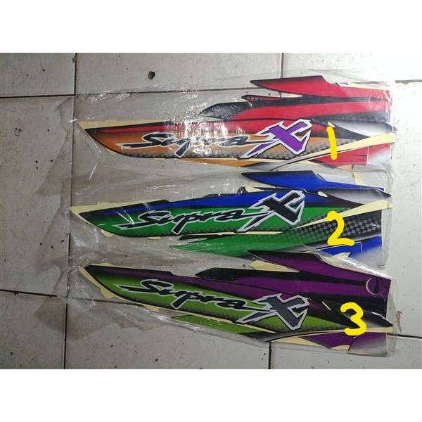 SALE -  Striping lis&amp;Stiker Body&amp;Stiker Motor Supra X 2002