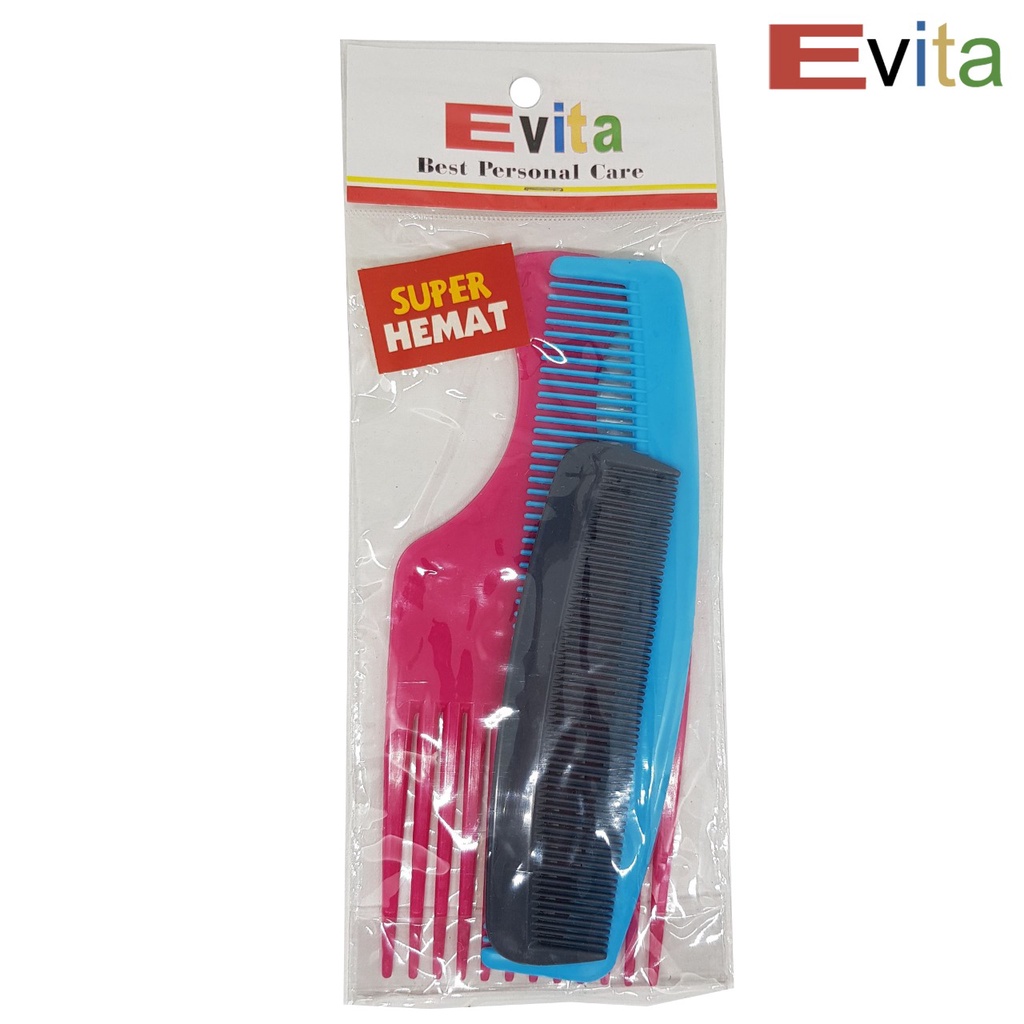 Evita Sisir Paket Set Super Hemat [ Isi 3 ]