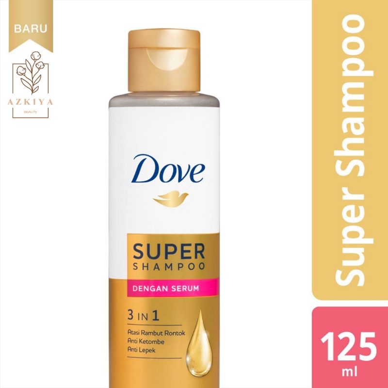 Dove 3 in 1 Super Shampoo 125 ml - Anti Lepek Anti Rontok